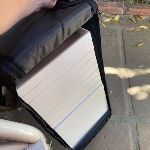 Portable Jewelry Case-Good Condition. 18 trays, 9 with snap hooks to hold in.